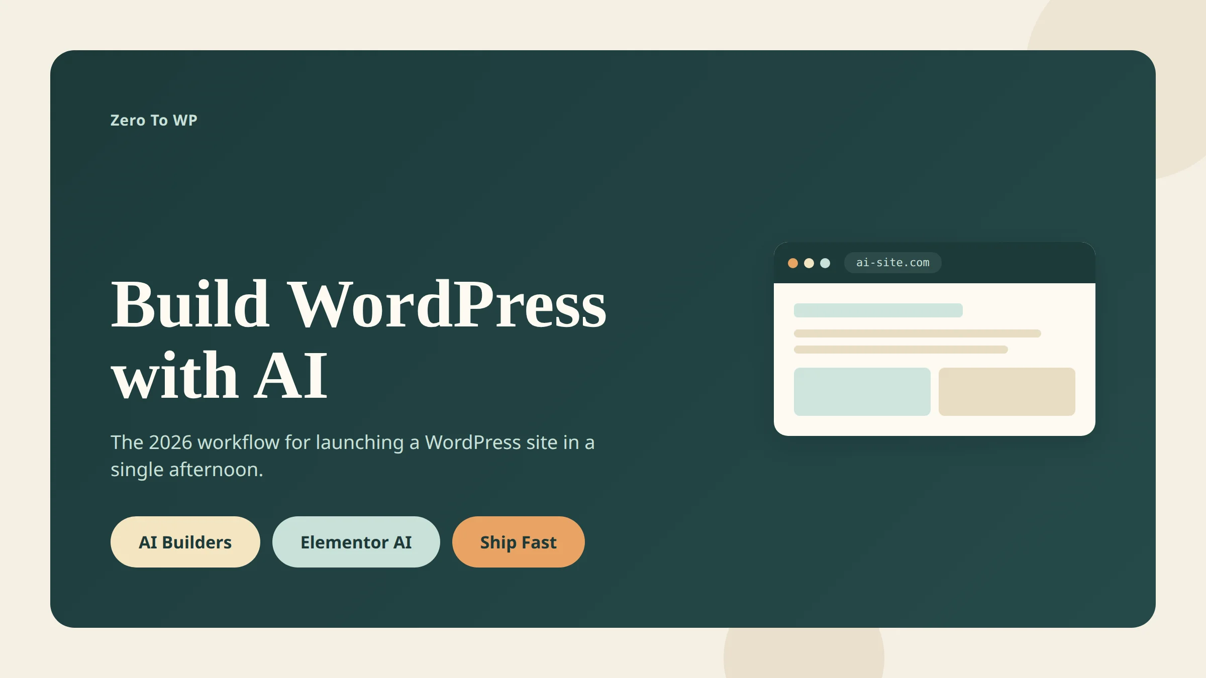 Building a WordPress website with AI in 2026 using WordPress.com AI Agents, Hostinger AI, and Elementor AI