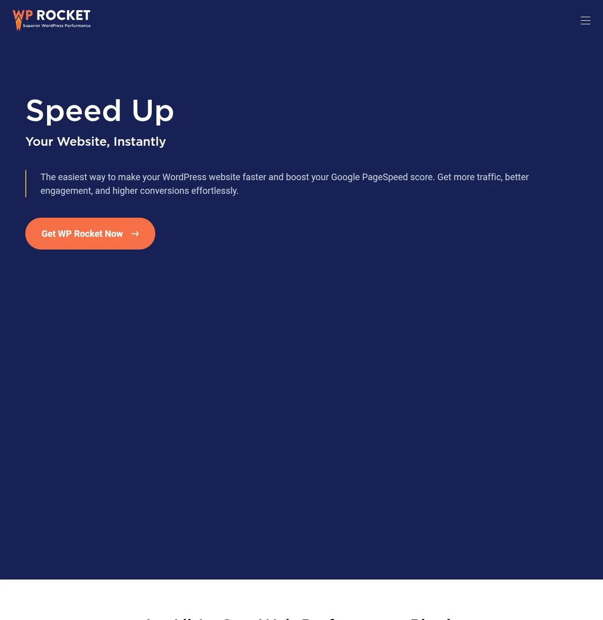 WP Rocket — one of the most popular WordPress caching plugins