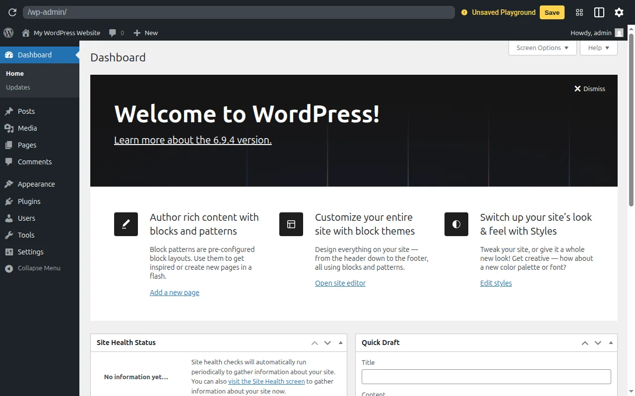 WordPress admin interface — the Classic Editor provides a traditional editing experience