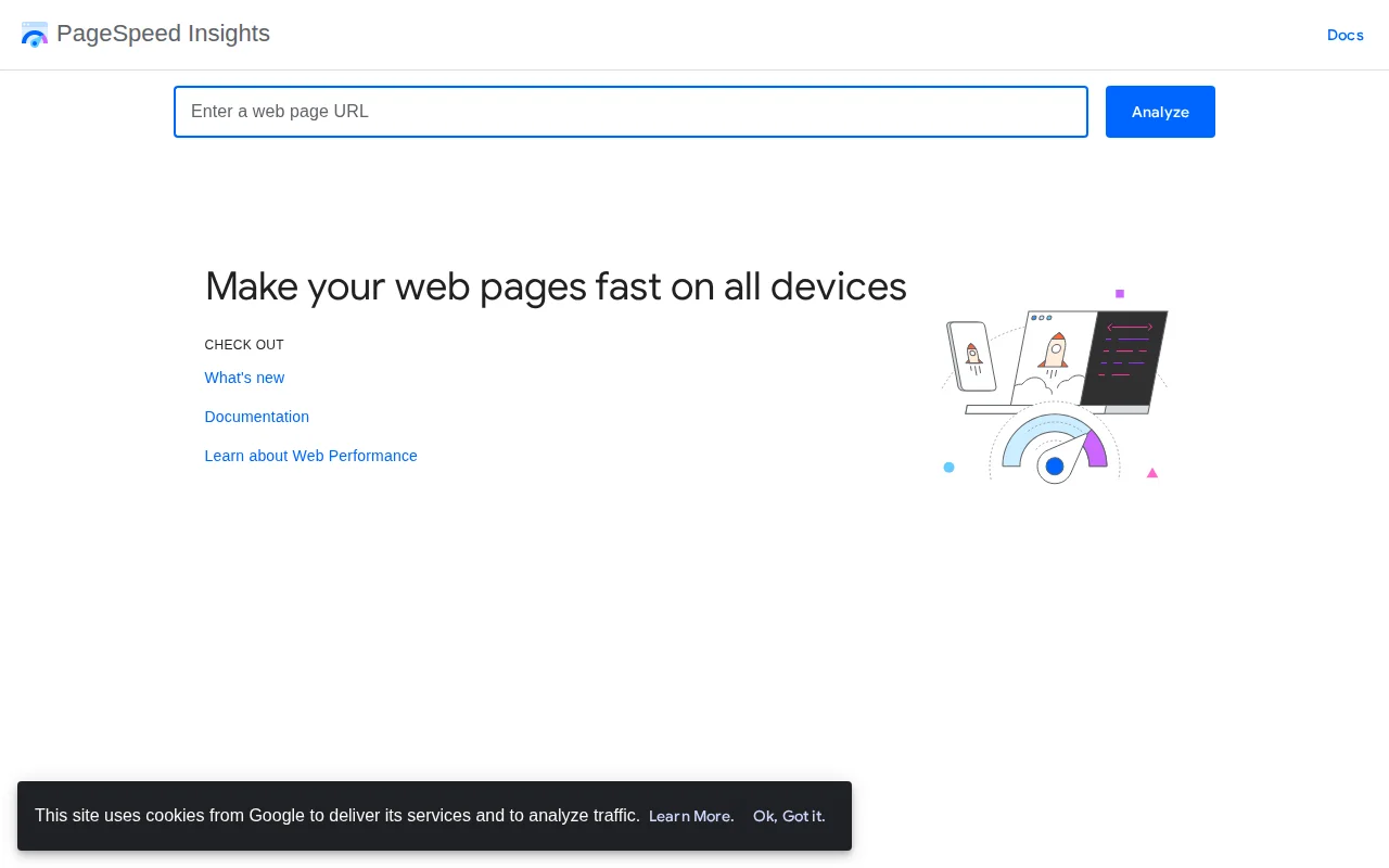Google PageSpeed Insights tool — the primary way to test your WordPress site Core Web Vitals scores