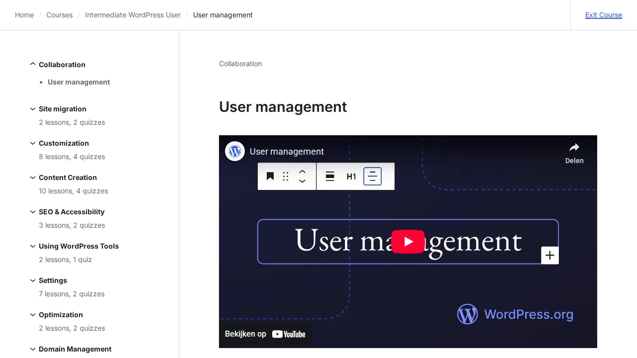 WordPress user management