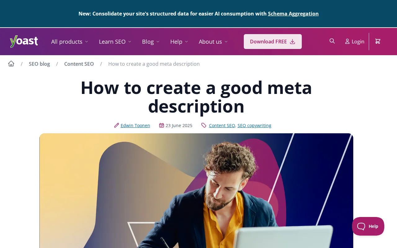 Yoast SEO guide on writing meta descriptions — showing best practices for WordPress SEO