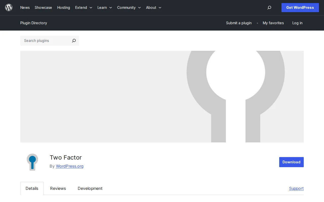 Two Factor plugin on WordPress.org — the official WordPress plugin for adding 2FA to your login