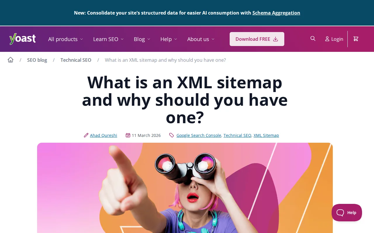 Yoast SEO article explaining what an XML sitemap is and why every WordPress site should have one