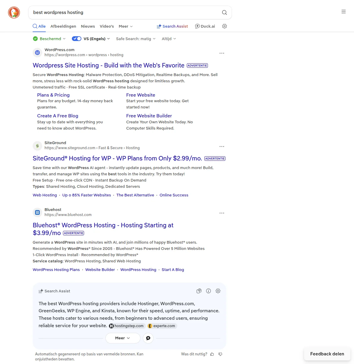 Search engine results page showing how Google displays blog posts for a competitive keyword