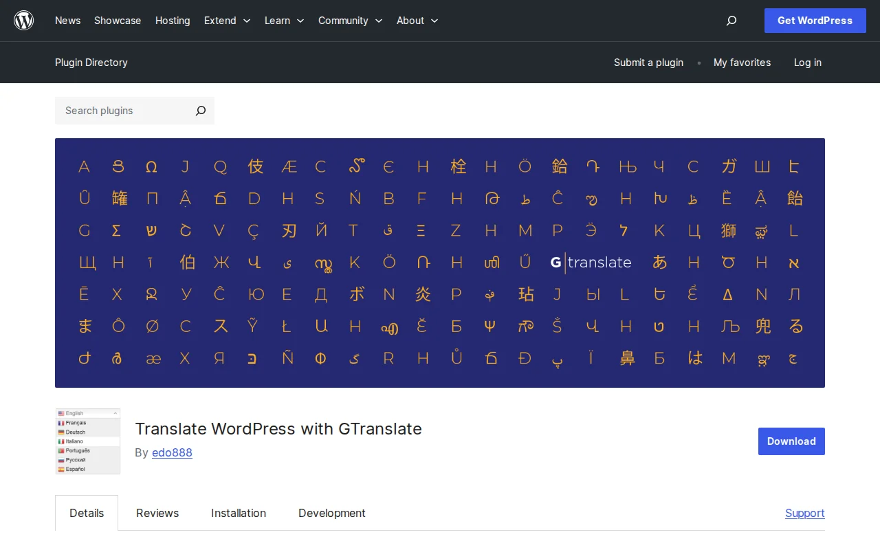 GTranslate on WordPress.org