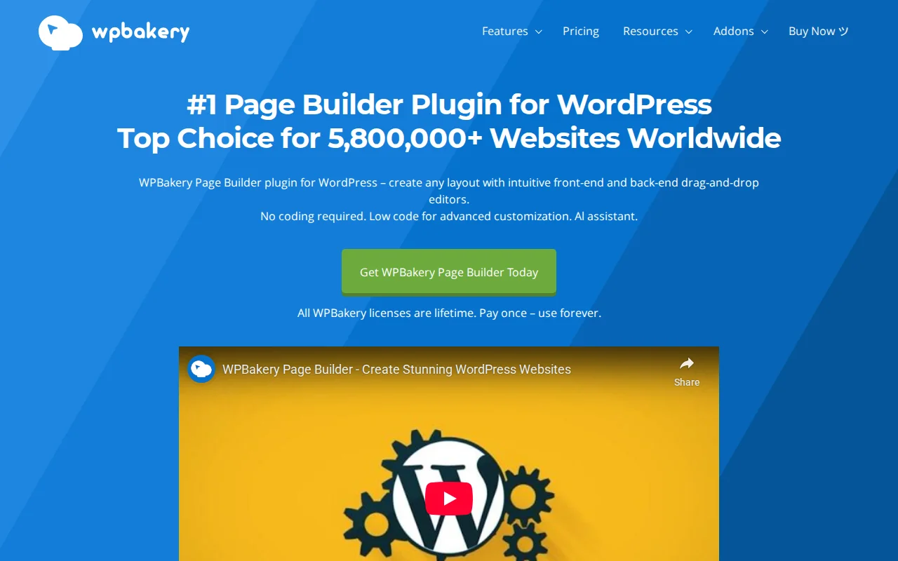 WPBakery Page Builder official website