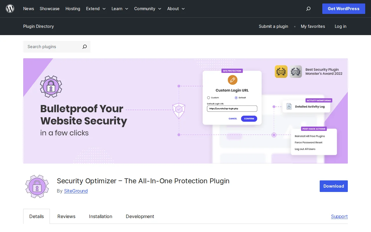 Security Optimizer by SiteGround