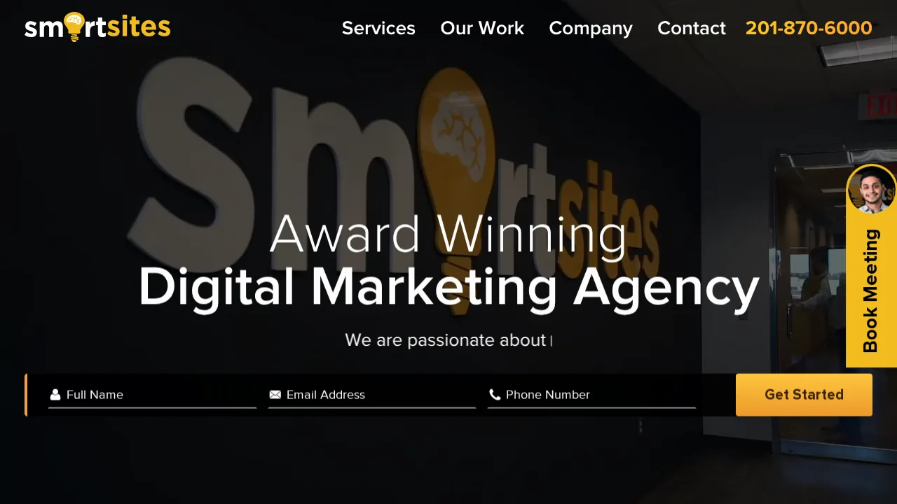 SmartSites homepage — a top-rated digital marketing agency for small business WordPress SEO