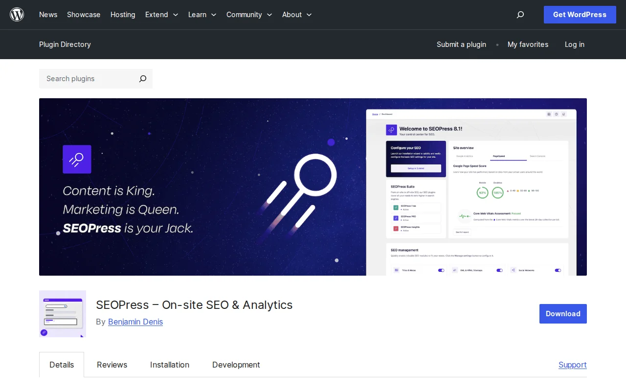 SEOPress WordPress SEO plugin